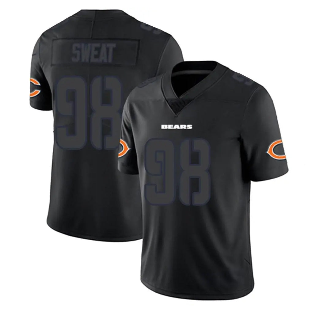 BIPIHUC C.Bears #98 Montez Sweat Player Black Impact Limited Game Stitched Jerseys