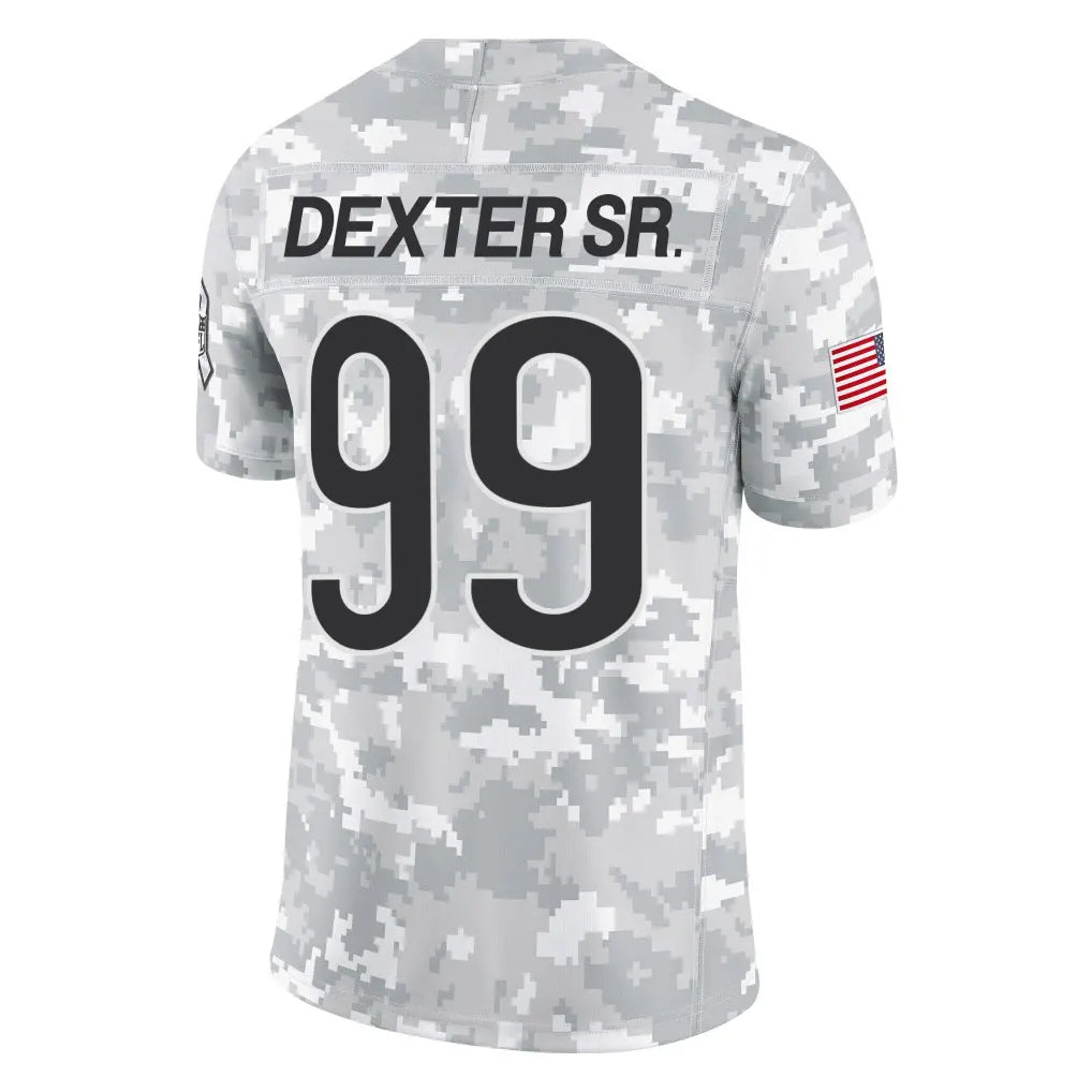 BIPIHUC C.Bears #99 Gervon Dexter Sr. Player Arctic Camo Salute to Service Limited Stitched Jerseys