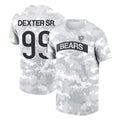 BIPIHUC C.Bears #99 Gervon Dexter Sr. Player Arctic Camo Salute to Service Performance T-Shirt Limited Stitched Jerseys