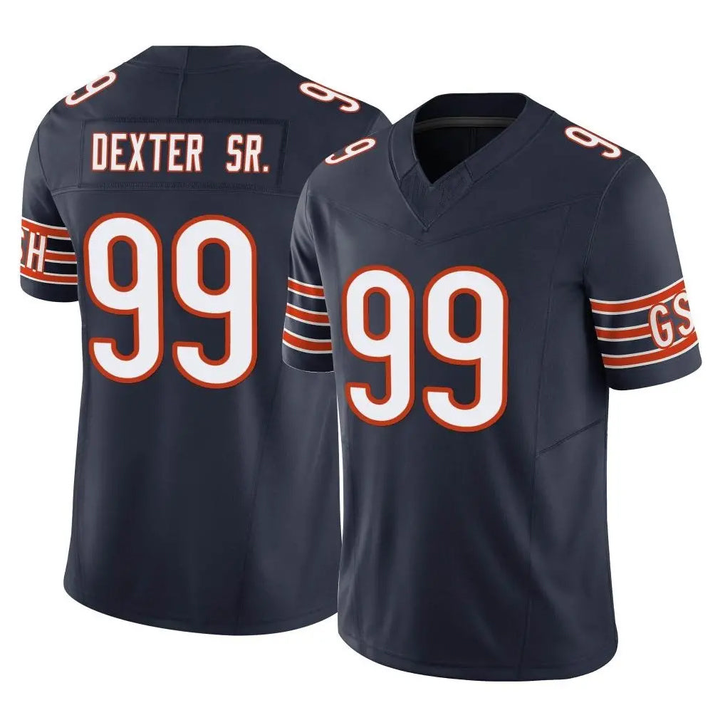 BIPIHUC C.Bears #99 Gervon Dexter Sr. Player Navy Vapor F.U.S.E. Limited Home Game Stitched Jerseys