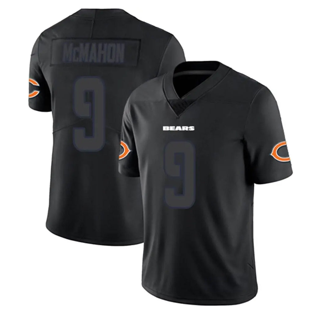 BIPIHUC C.Bears #9 Jim McMahon Player Black Impact Limited Game Stitched Jerseys