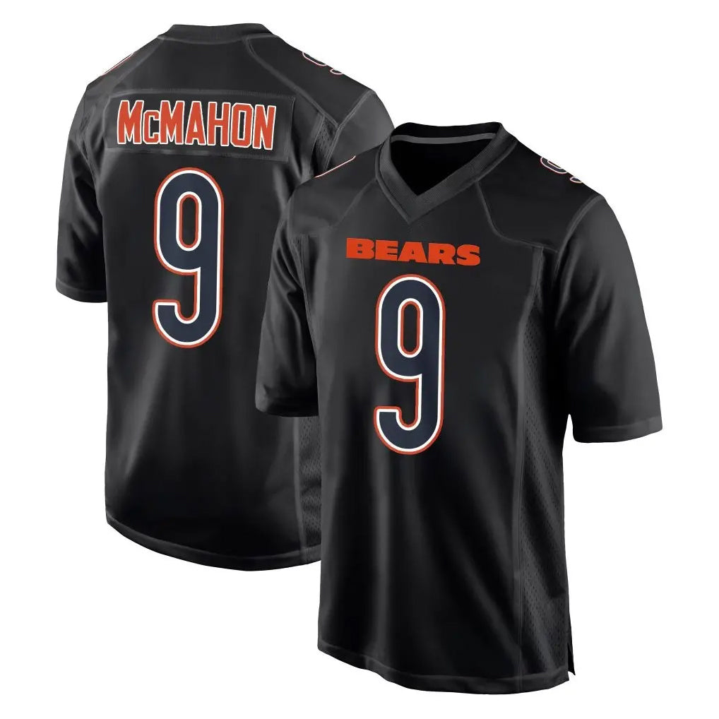 BIPIHUC C.Bears #9 Jim McMahon Player Carbon Black Fashion Game Stitched Jerseys