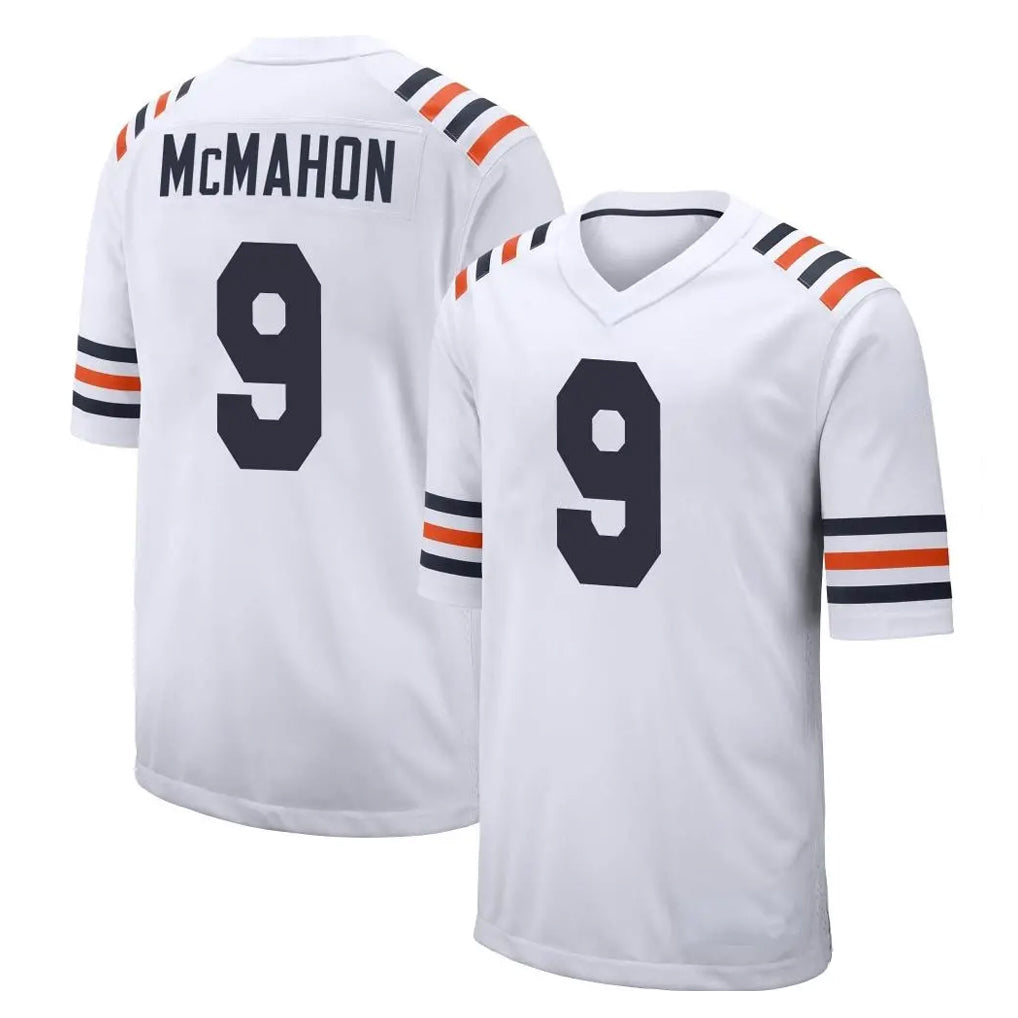 BIPIHUC C.Bears #9 Jim McMahon Player White Classic Home Game Stitched Jerseys