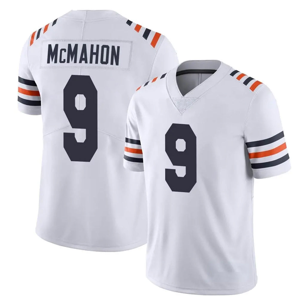 BIPIHUC C.Bears #9 Jim McMahon Player White Classic Vapor Limited Home Game Stitched Jerseys