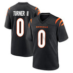 BIPIHUC C.Bengals #0 DJ Turner II Player Black Home Game Stitched Jerseys
