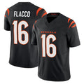 BIPIHUC C.Bengals #16 Joe Flacco Player Black Vapor F.U.S.E. Limited Home Game Stitched Jerseys