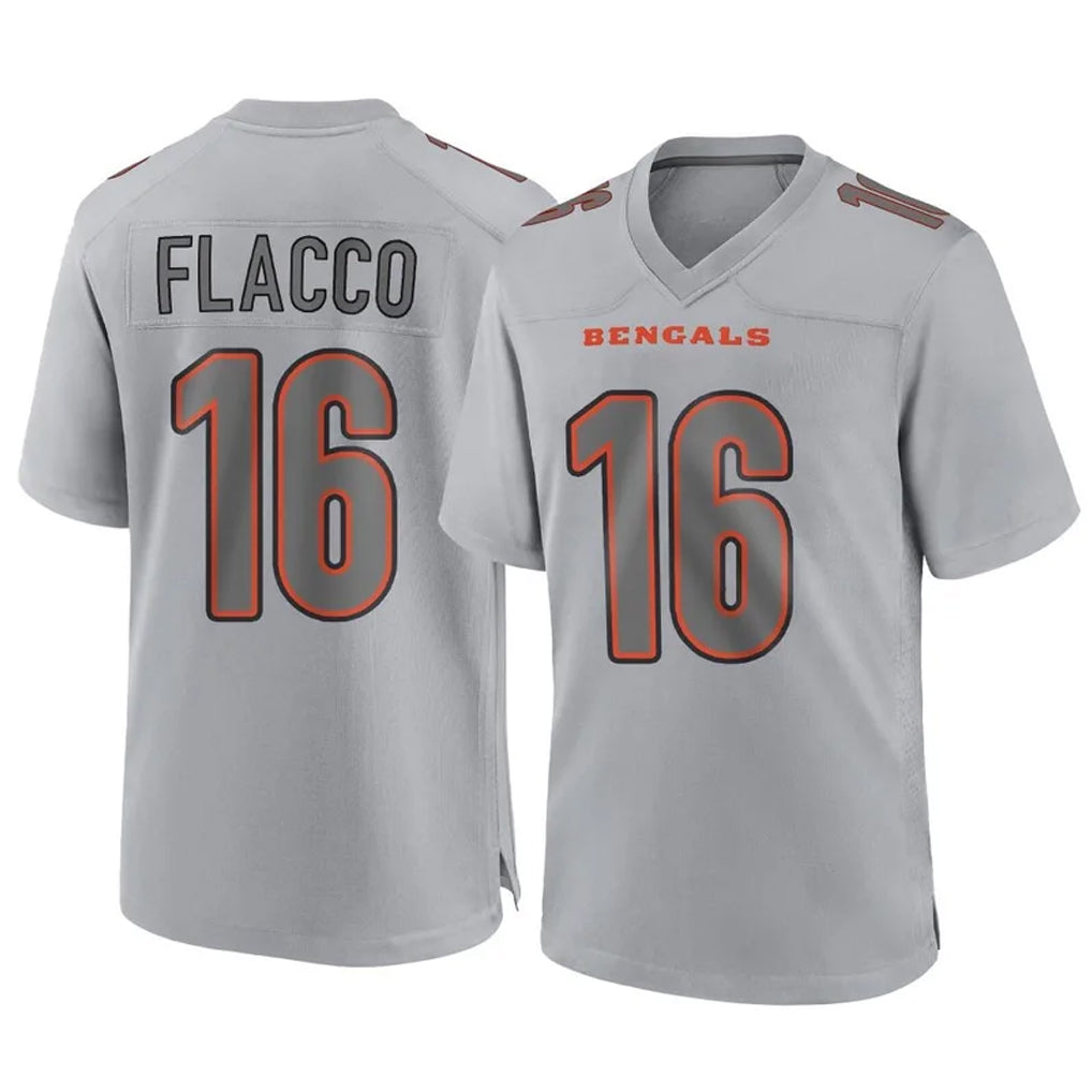 BIPIHUC C.Bengals #16 Joe Flacco Player Gray Atmosphere Fashion Game Stitched Jerseys