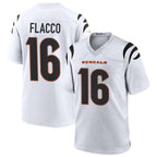 BIPIHUC C.Bengals #16 Joe Flacco Player White Home Game Stitched Jerseys
