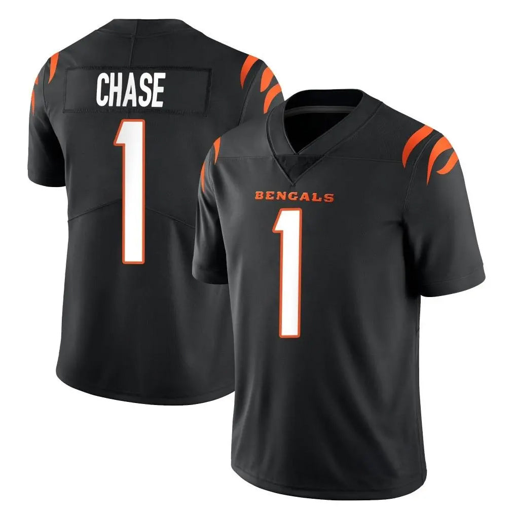 BIPIHUC C.Bengals #1 Ja'Marr Chase Player Black Vapor Untouchable Limited Home Game Stitched Jerseys