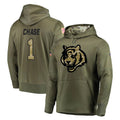 BIPIHUC C.Bengals #1 Ja'Marr Chase Player Olive Salute to Service Pullover Hoodies Home Game Stitched Jerseys