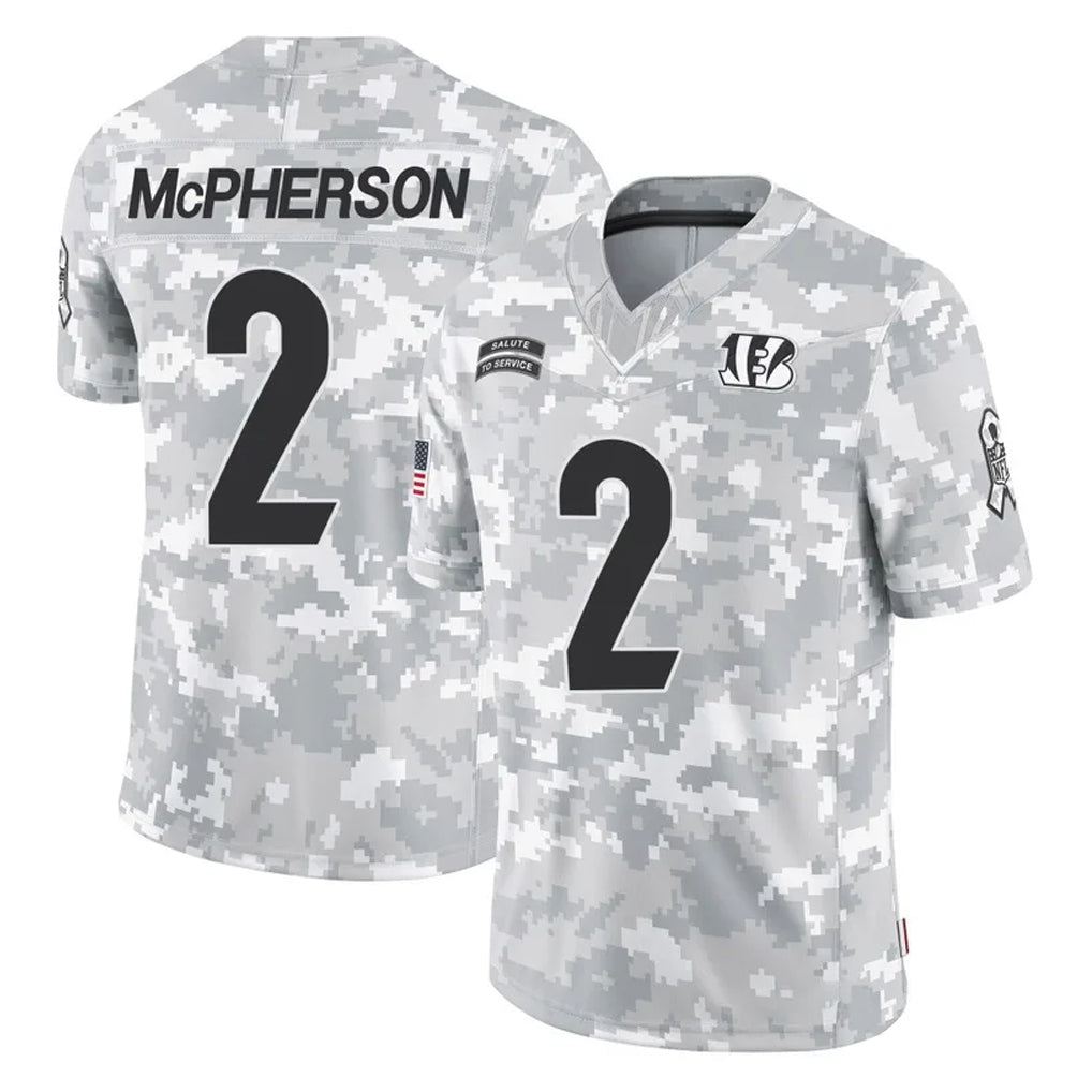 BIPIHUC C.Bengals #2 Evan McPherson Player Arctic Camo Salute to Service Limited Stitched Jerseys