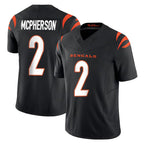 BIPIHUC C.Bengals #2 Evan McPherson Player Black Vapor F.U.S.E. Limited Home Game Stitched Jerseys