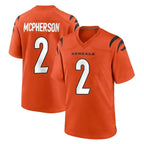 BIPIHUC C.Bengals #2 Evan McPherson Player Orange Home Game Stitched Jerseys
