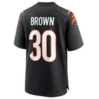 BIPIHUC C.Bengals #30 Chase Brown Black Team Game Jersey American Stitched Jersey