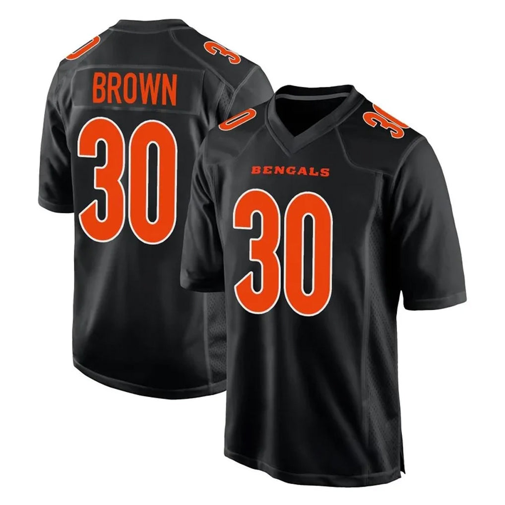 BIPIHUC C.Bengals #30 Chase Brown Player Black Fashion Game Stitched Jerseys