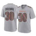 BIPIHUC C.Bengals #30 Chase Brown Player Gray Atmosphere Fashion Game Stitched Jerseys