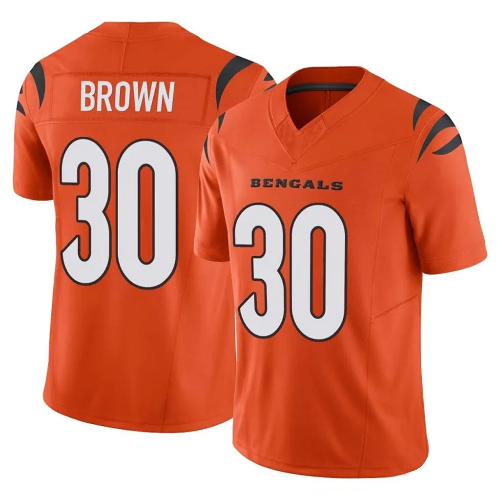 BIPIHUC C.Bengals #30 Chase Brown Player Orange Vapor F.U.S.E. Limited Home Game Stitched Jerseys