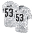 BIPIHUC C.Bengals #53 Boye Mafe Player Arctic Camo Salute to Service Limited Stitched Jerseys