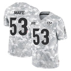 BIPIHUC C.Bengals #53 Boye Mafe Player Arctic Camo Salute to Service Limited Stitched Jerseys