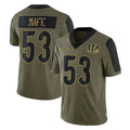 BIPIHUC C.Bengals #53 Boye Mafe Player Olive Salute to Service Game Stitched Jerseys