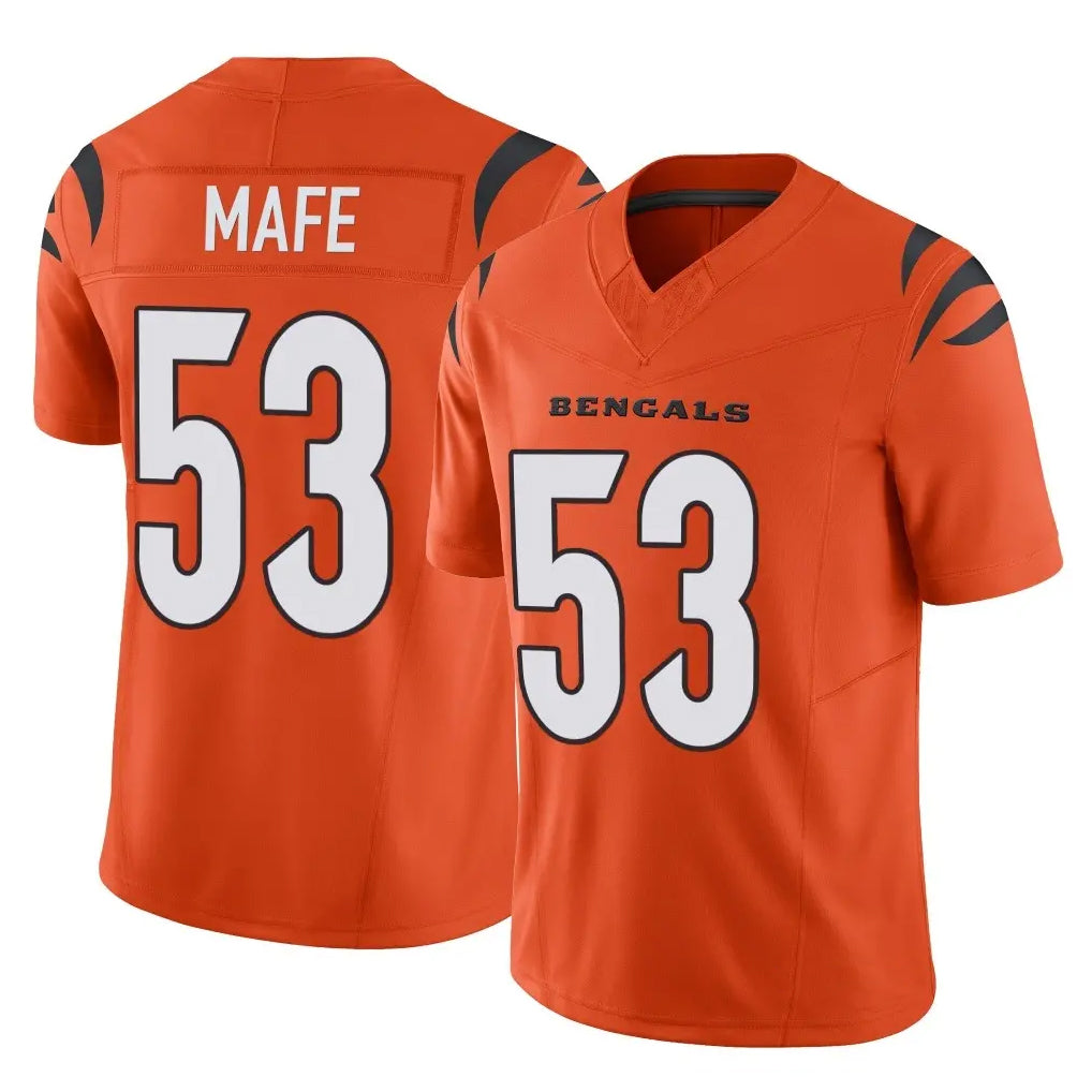 BIPIHUC C.Bengals #53 Boye Mafe Player Orange Vapor F.U.S.E. Limited Home Game Stitched Jerseys