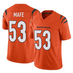 BIPIHUC C.Bengals #53 Boye Mafe Player Orange Vapor F.U.S.E. Limited Home Game Stitched Jerseys