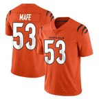 BIPIHUC C.Bengals #53 Boye Mafe Player Orange Vapor Untouchable Limited Home Game Stitched Jerseys