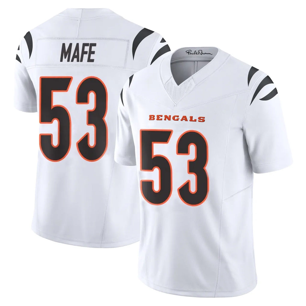 BIPIHUC C.Bengals #53 Boye Mafe Player White Vapor F.U.S.E. Limited Home Game Stitched Jerseys