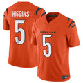 BIPIHUCC.Bengals #5 Tee Higgins Orange Vapor Untouchable Limited Jersey American Stitched  Jerseys