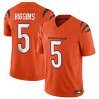 BIPIHUCC.Bengals #5 Tee Higgins Orange Vapor Untouchable Limited Jersey American Stitched  Jerseys