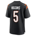 BIPIHUC C.Bengals #5 Tee Higgins Player Black Home Game Stitched Jerseys