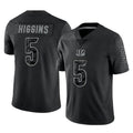 BIPIHUC C.Bengals #5 Tee Higgins Player Black Reflective Limited Game Stitched Jerseys