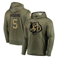 BIPIHUC C.Bengals #5 Tee Higgins Player Olive Salute to Service Pullover Hoodies Home Game Stitched Jerseys