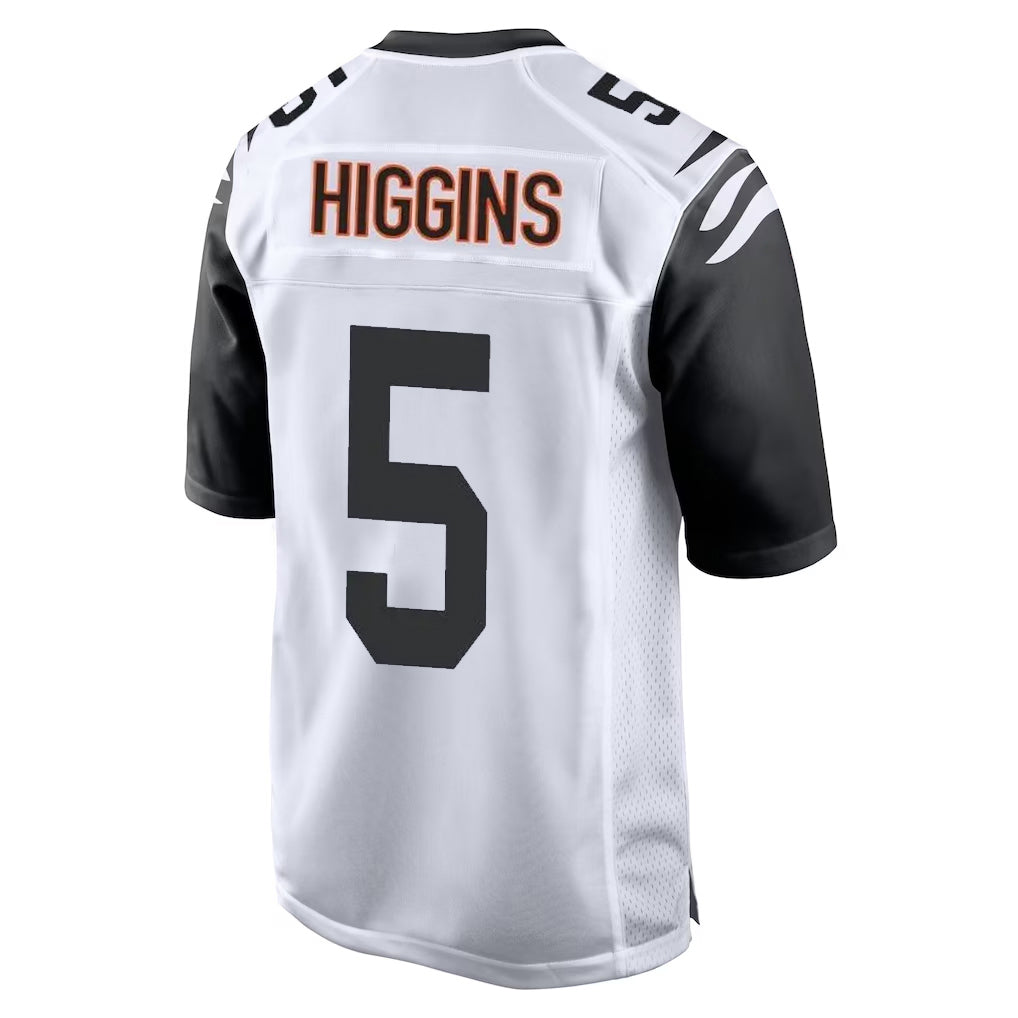 BIPIHUC C.Bengals #5 Tee Higgins Player White Alternate Home Game Stitched Jerseys