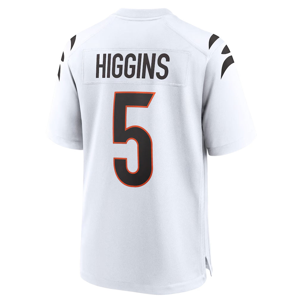BIPIHUC C.Bengals #5 Tee Higgins Player White Home Game Stitched Jerseys