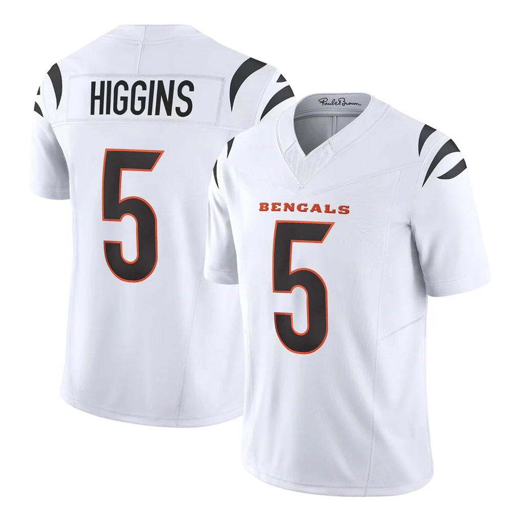 BIPIHUC C.Bengals #5 Tee Higgins Player White Vapor F.U.S.E. Limited Home Game Stitched Jerseys