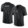 BIPIHUC C.Bengals #71 Amarius Mims Player Black Reflective Limited Game Stitched Jerseys