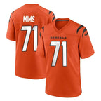 BIPIHUC C.Bengals #71 Amarius Mims Player Orange Home Game Stitched Jerseys