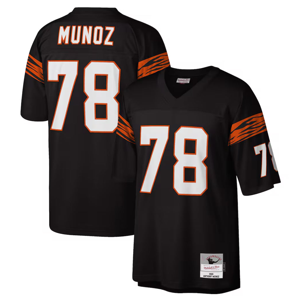 BIPIHUC C.Bengals #78 Anthony Mu?oz Player Black Mitchell & Ness Legacy Replica Stitched Jerseys