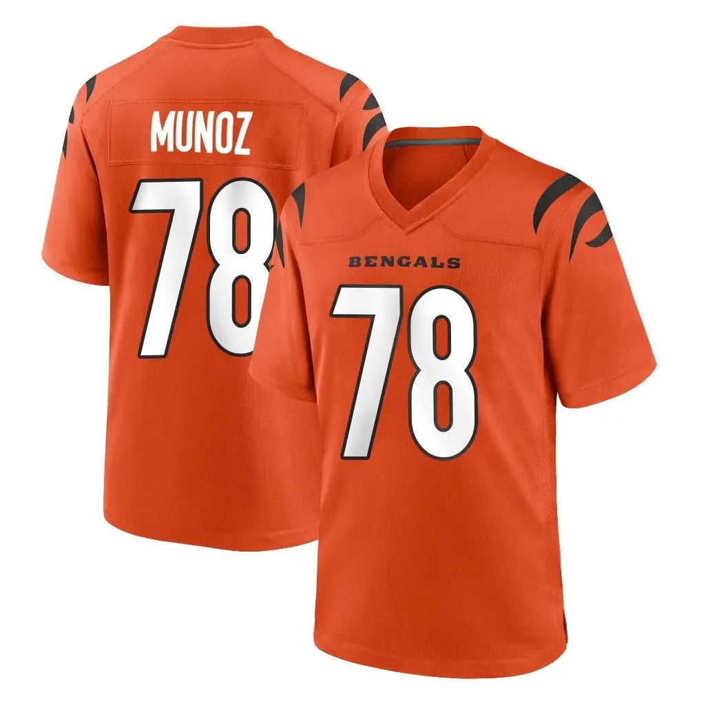 BIPIHUC C.Bengals #78 Anthony Munoz Player Orange Home Game Stitched Jerseys