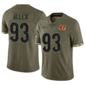 BIPIHUC C.Bengals #93 Jonathan Allen Player Olive Salute to Service Limited Game Stitched Jerseys