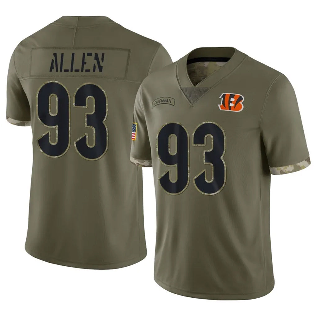 BIPIHUC C.Bengals #93 Jonathan Allen Player Olive Salute to Service Limited Game Stitched Jerseys