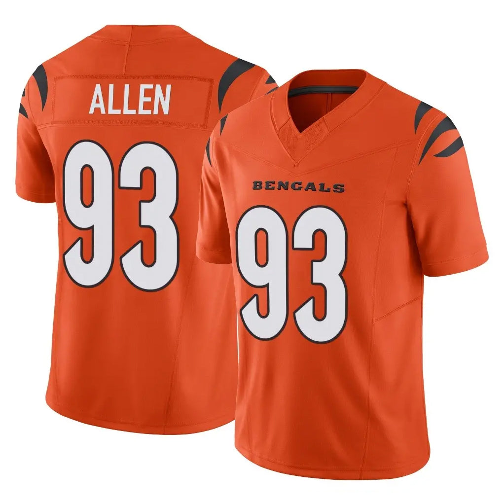 BIPIHUC C.Bengals #93 Jonathan Allen Player Orange Vapor F.U.S.E. Limited Home Game Stitched Jerseys