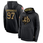 BIPIHUC C.Bengals #97 Dexter Lawrence II Player Black Salute to Service Pullover Hoodies Limited Stitched Jerseys