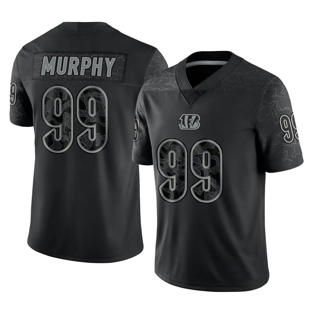 BIPIHUC C.Bengals #99 Myles Murphy Player Black Reflective Limited Game Stitched Jerseys