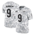 BIPIHUC C.Bengals #9 Joe Burrow Player Arctic Camo Salute to Service Limited Stitched Jerseys