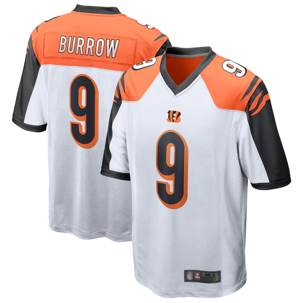 BIPIHUC C.Bengals #9 Joe Burrow Player White Alternate Game Home Stitched Jerseys