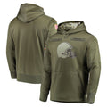 BIPIHUC C.Browns Olive Salute to Service Pullover Hoodies Home Game Blank Player Stitched Jerseys