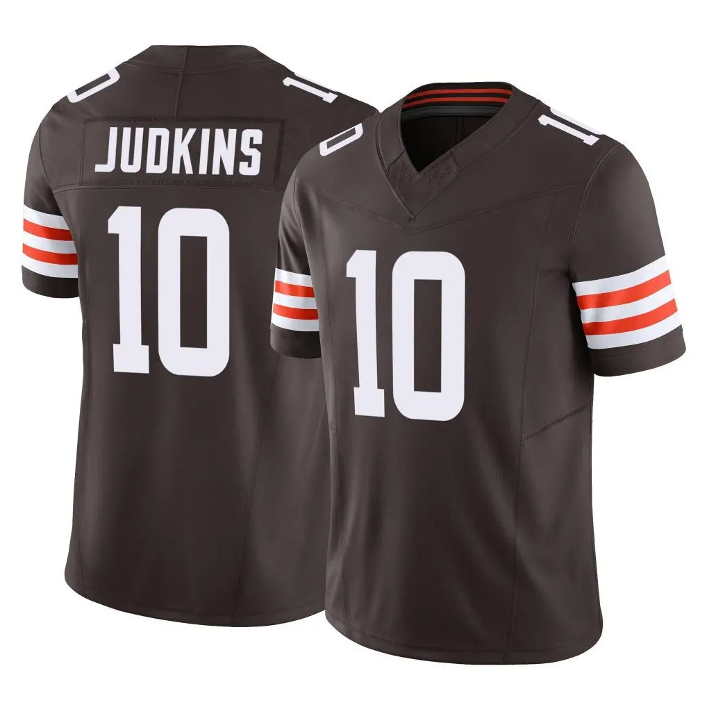 BIPIHUC C.Browns #10 Quinshon Judkins Player Brown Vapor F.U.S.E. Limited Home Game Stitched Jerseys