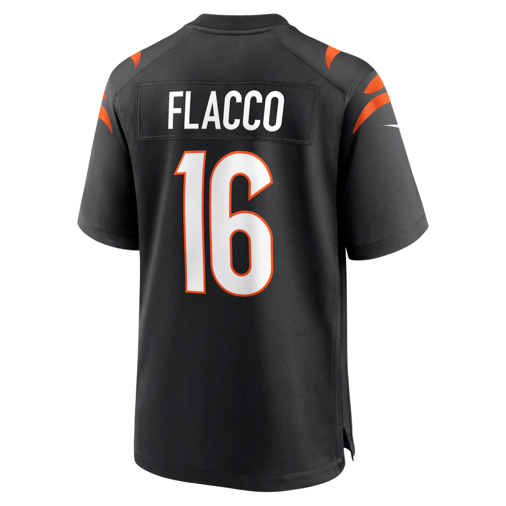 BIPIHUC C.Bengals #16 Bengals Joe Flacco Black Team Game Stitched Jerseys